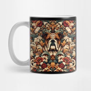 Bulldog inspired by William Morris Mug